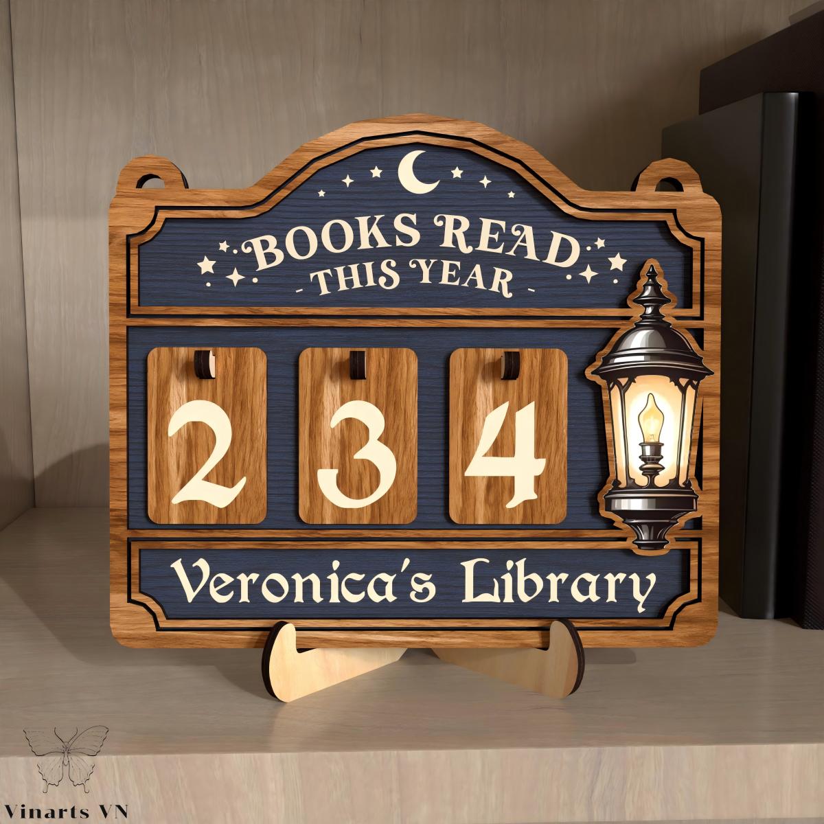 Personalized Books Read This Year Tracker Sign, Book Lover Reader Gift