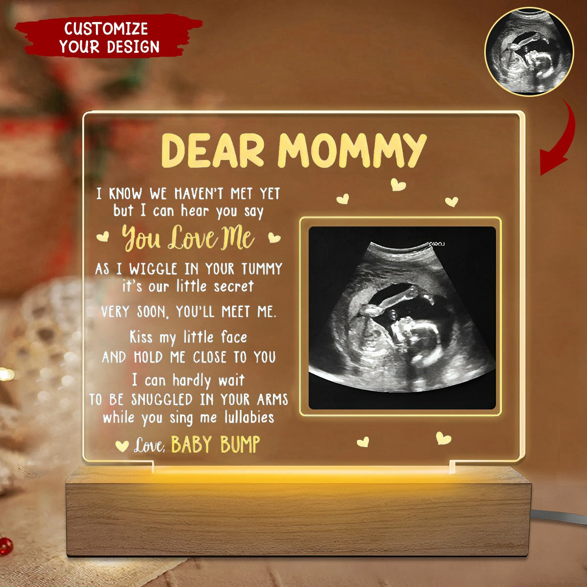 Gift For Mom You'll Meet Me - Family Personalized Custom Rectangle Shaped 3D LED Light