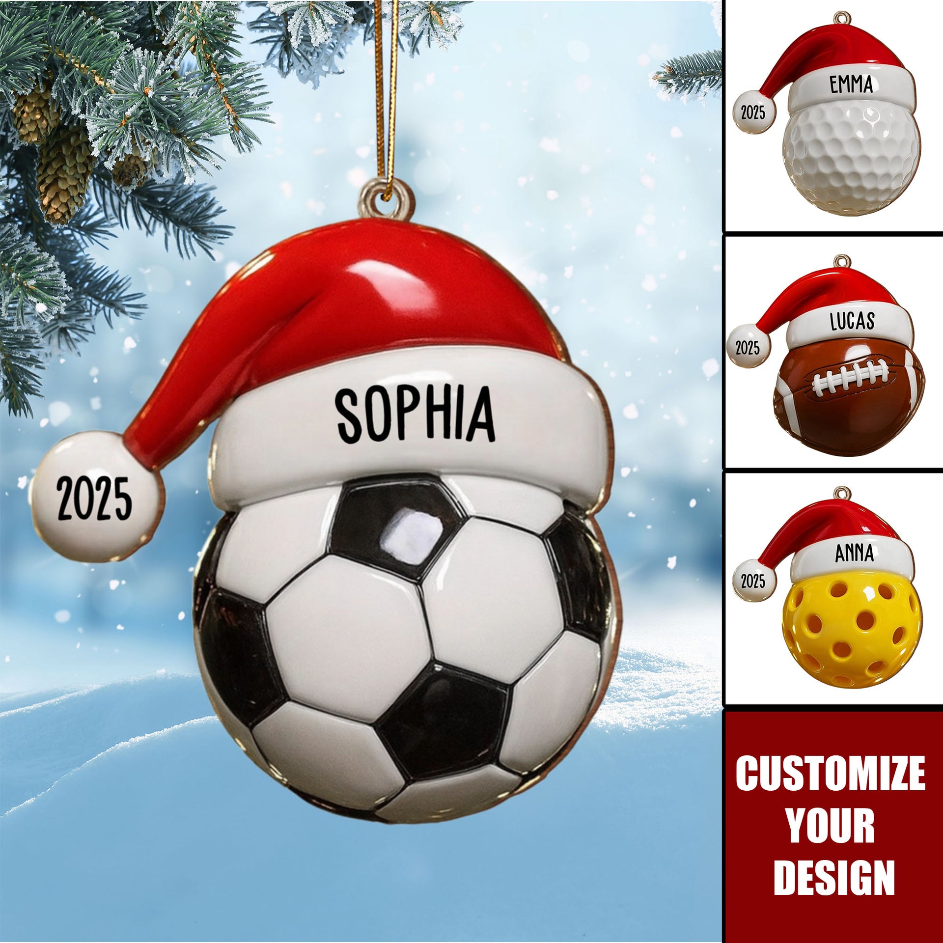 Personalized Sports Ornaments For Every Athlete, Gift For Athletes And Coaches