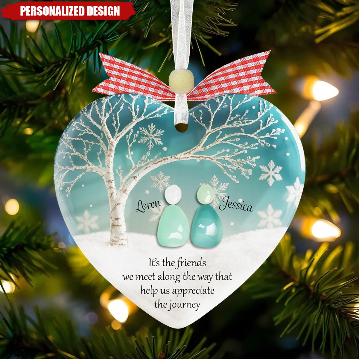 Personalized Best Friends Timeless Friendship Acrylic Ornament