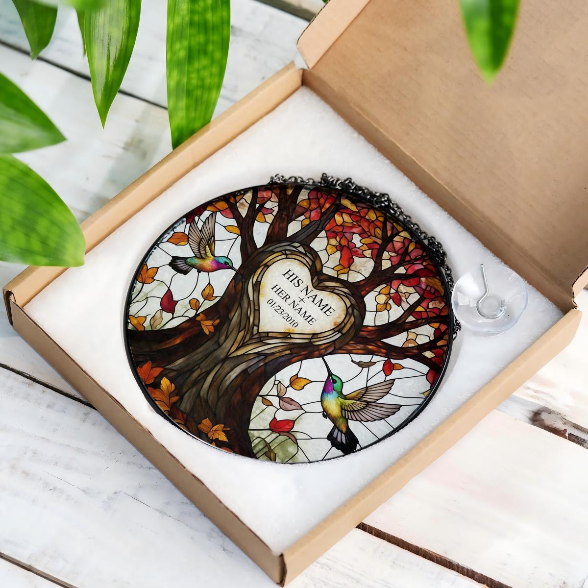 Personalized Tree of Life Acylic Suncatcher – Anniversary Gift