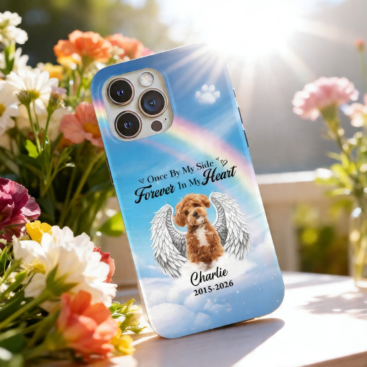 Custom Photo Loss Of Dog - Personalized Pet Memorial Phone Case