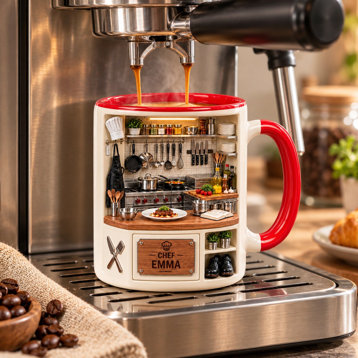 Personalized Cooking Coffee Accent Mug - Gifts For Cooking Lovers
