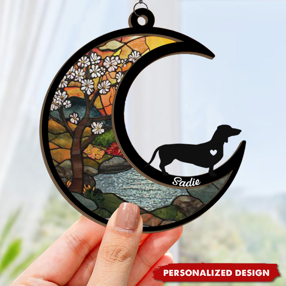 Your Love Was A Gift I’ll Always Cherish - Memorial Personalized Window Hanging Suncatcher - Sympathy Gift For Pet Owners