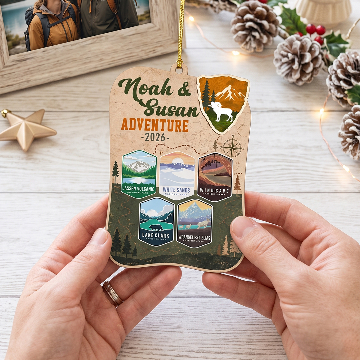 Personalized National Parks Adventure Ornament-Travelling Christmas Gift