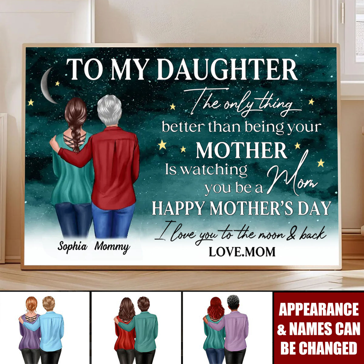 Starry Night To My Daughter – Personalized Mother's Day Poster