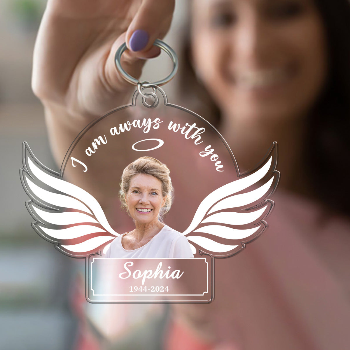 I Am Always With You Personalized Acrylic Keychain