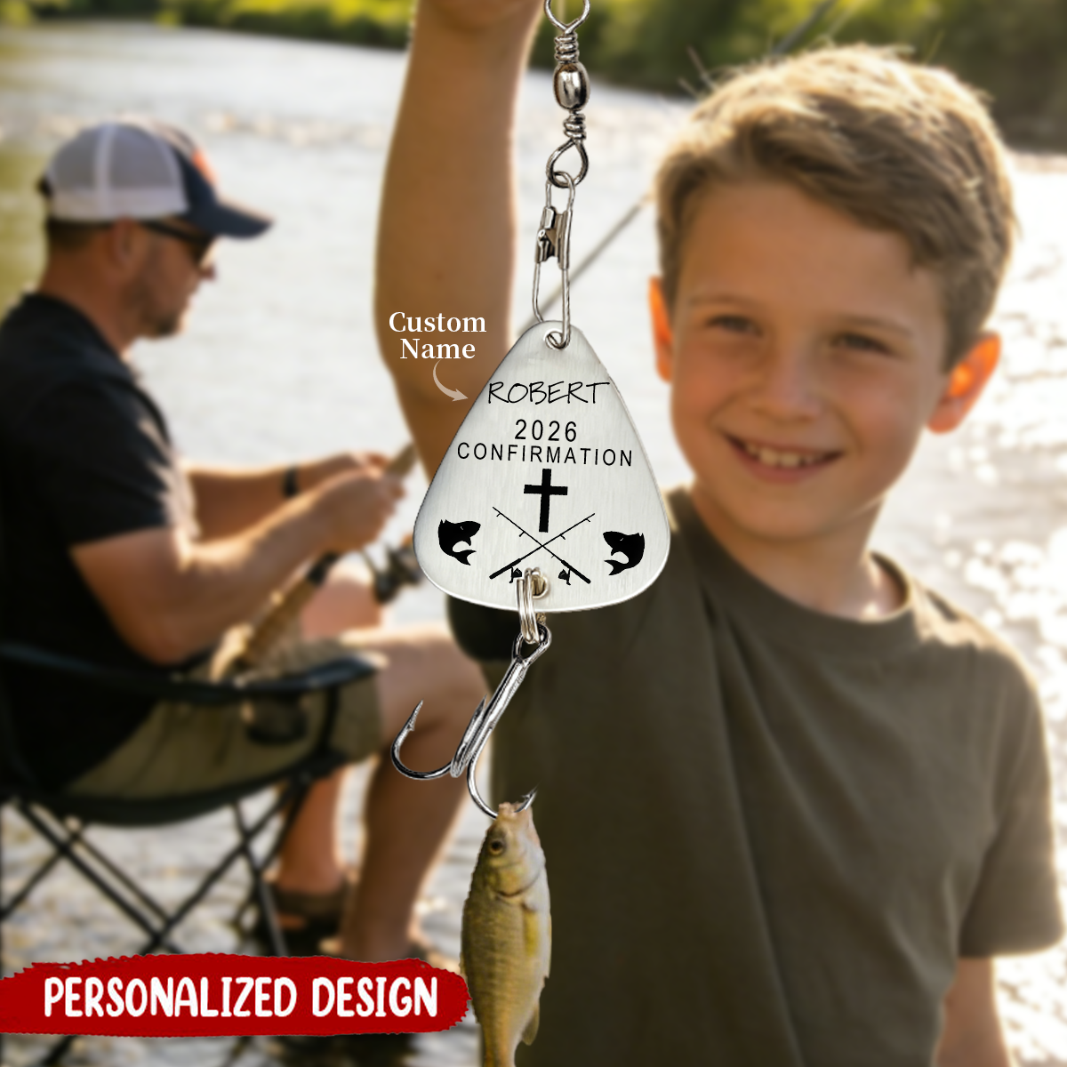 Personalized Confirmation Gift Fishing Lure, Gift for Grandson