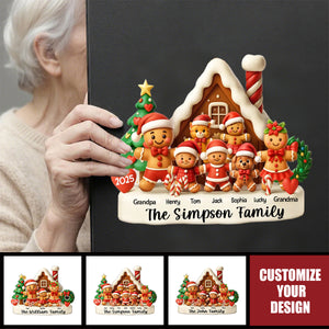 Gingerbread House Family - Personalized Decal