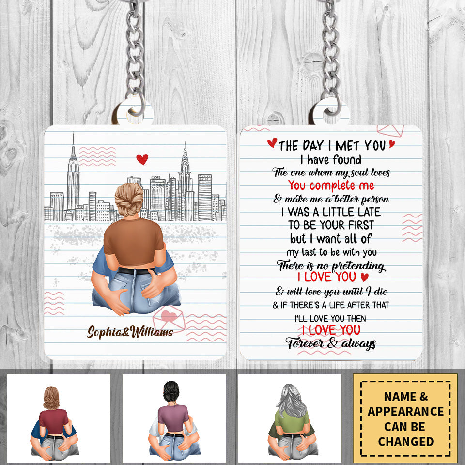 The Day I Met You- Custom Couple Acrylic Keychain Gift