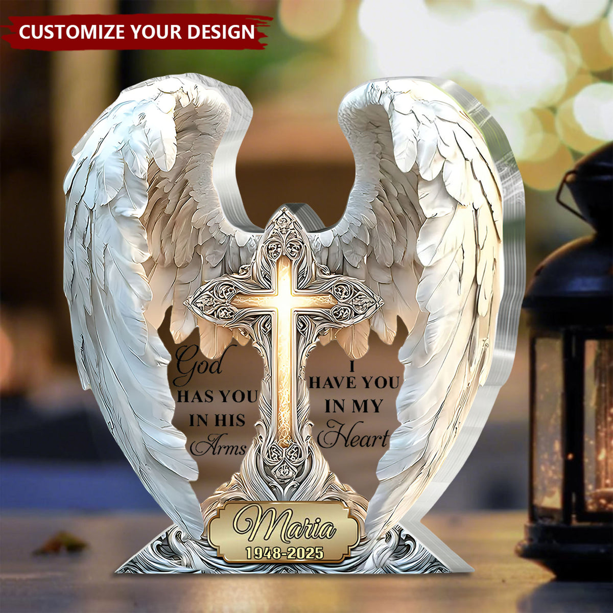 I Have You In My Heart - Personalized Memorial Custom Shaped Acrylic Plaque