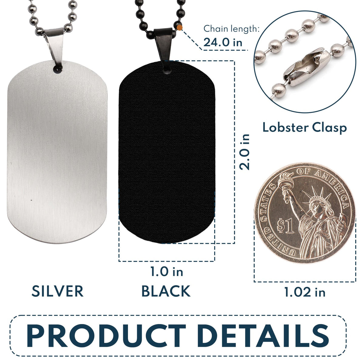 I Will Carry You With Me- Personalized Photo Dog Tag Necklace