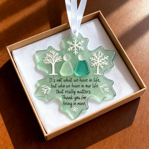 Snowflake-Shaped Ornament Thank You Keepsake
