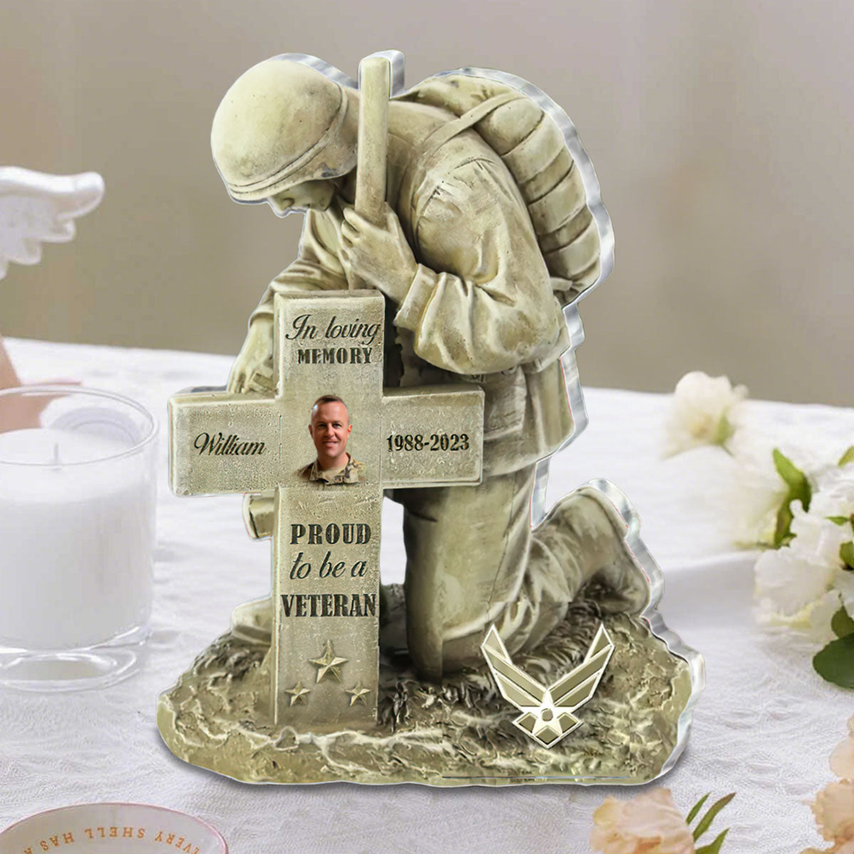 Proud To Be A Veteran - Personalized Veteran Acrylic Plaque