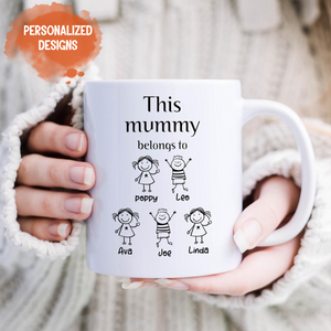 This Grandpa Grandma Belongs to Personalized Mug with Grandchildren Names