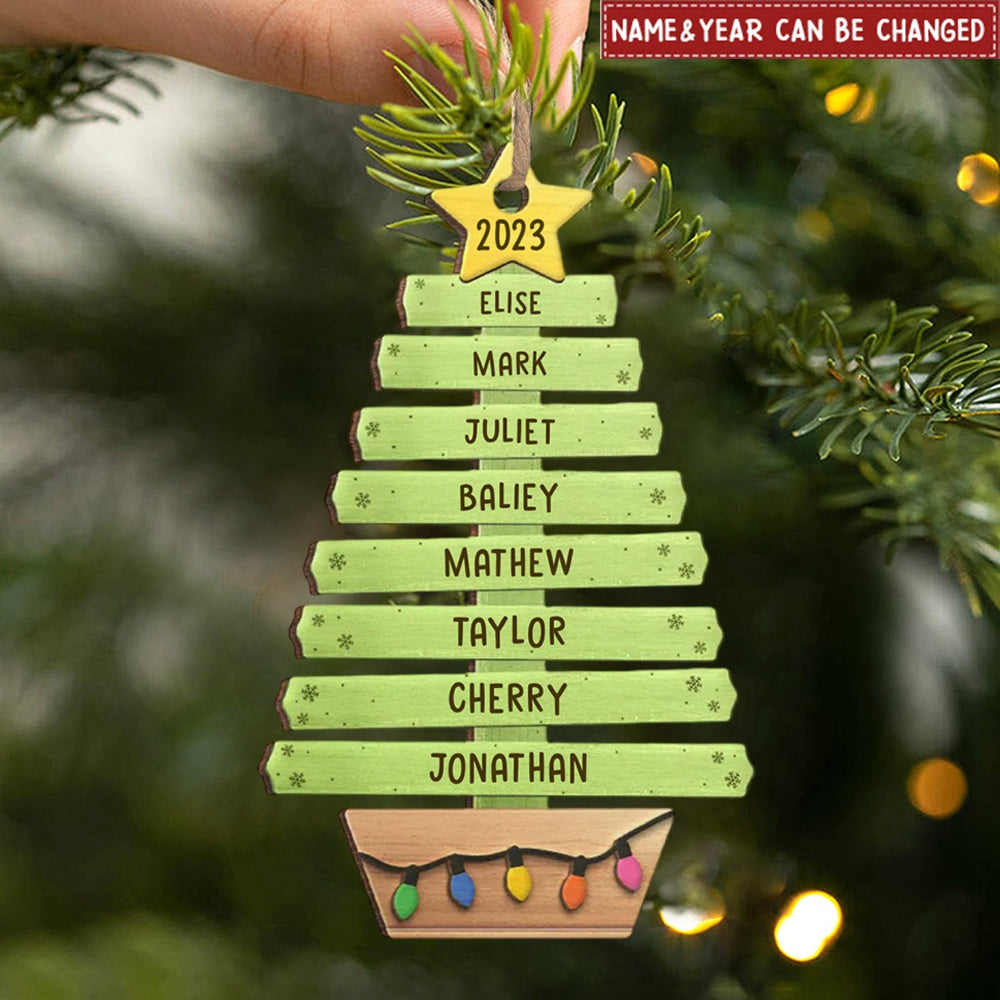 Family Is Everything Personalized Custom Wooden Ornament