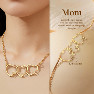 Personalized Family Name Necklace With Heart, Mother's Day Gift