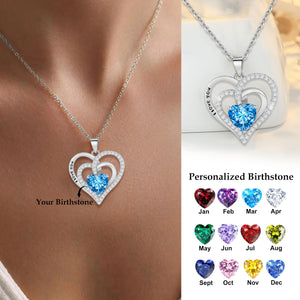 I Love You - Personalized Birthstones Necklace