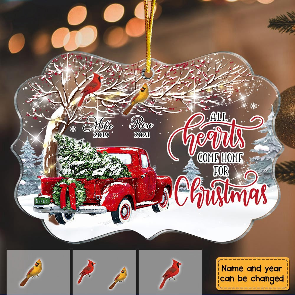 Memorial Cardinals All Hearts Come Home For Christmas Ornament