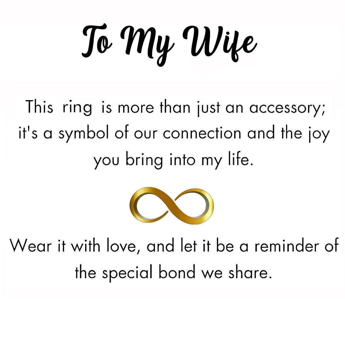 To My Wife - Personalized Promise Birthstones Ring
