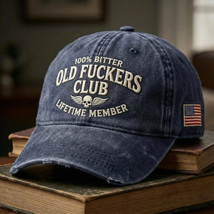 Old Bikers Club - Funny Biker Hat, Vintage Dad Cap