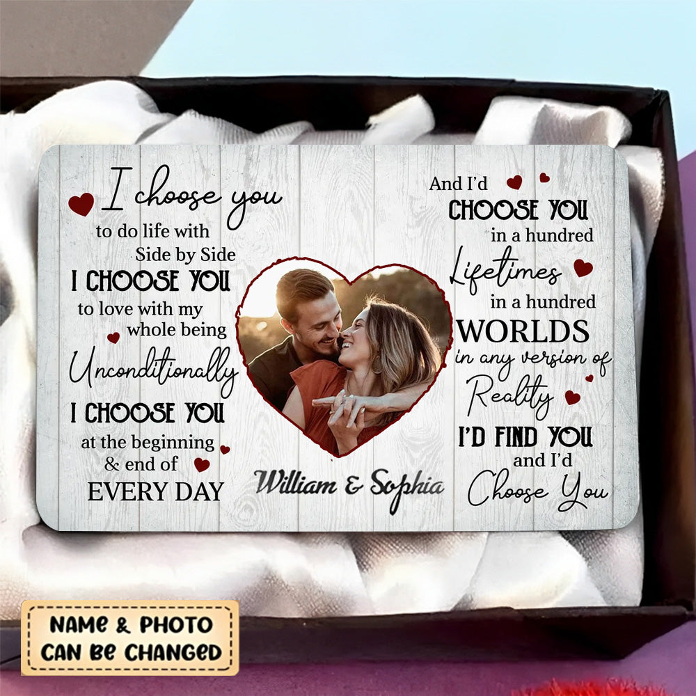 Custom Personalized I Choose You Wallet Card - Gift For Couples