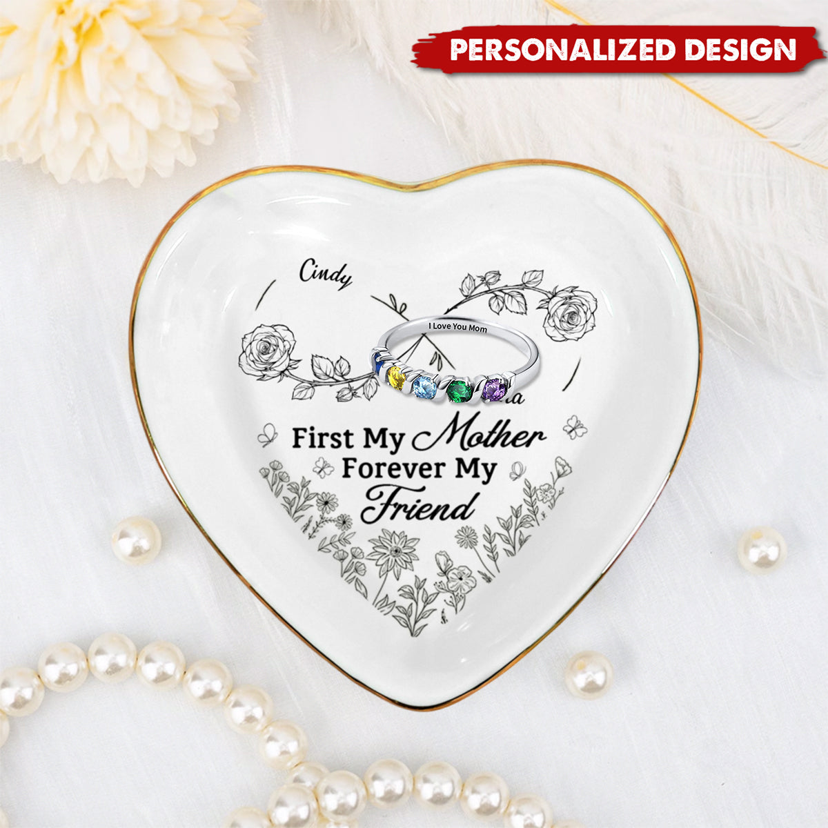 Mother & Daughter A Special Bond That Spans The Years - Personalized Ring Dish