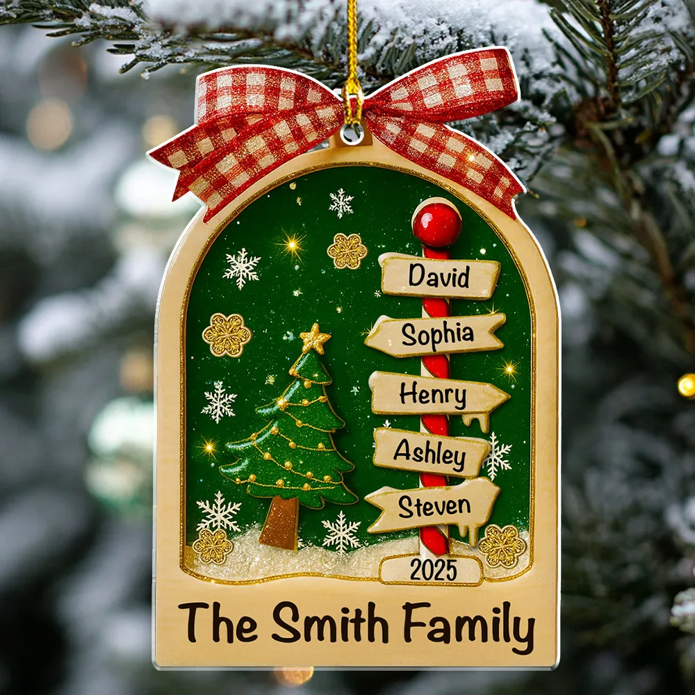 Family Holiday Magic - Personalized Custom Acrylic Ornament