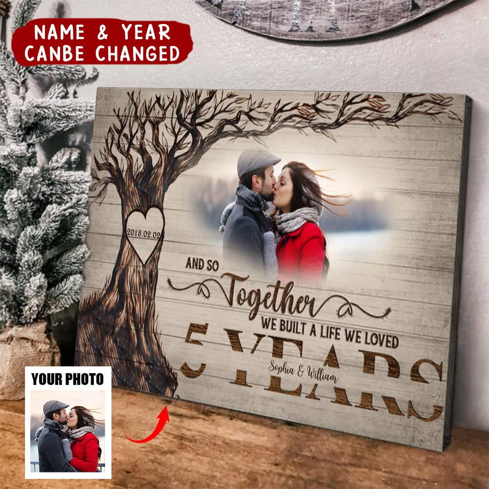 Wife Husband A Life We Loved-Anniversary Personalized Canvas