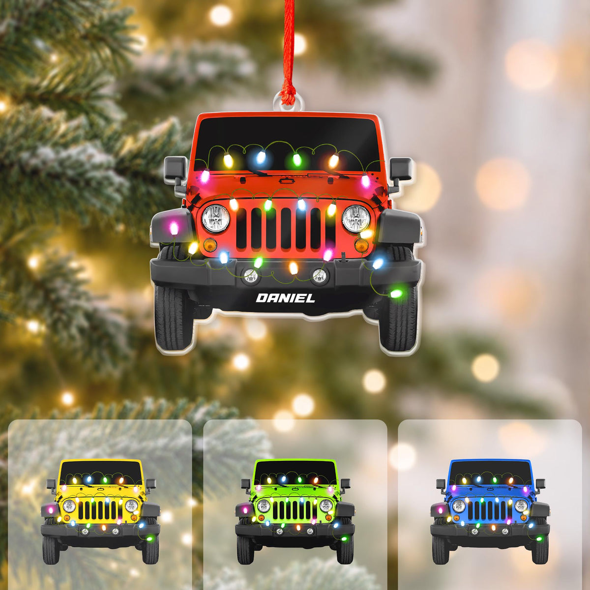Personalized Name Off Road Vehicle Ornament, Car Lover Holiday Gift