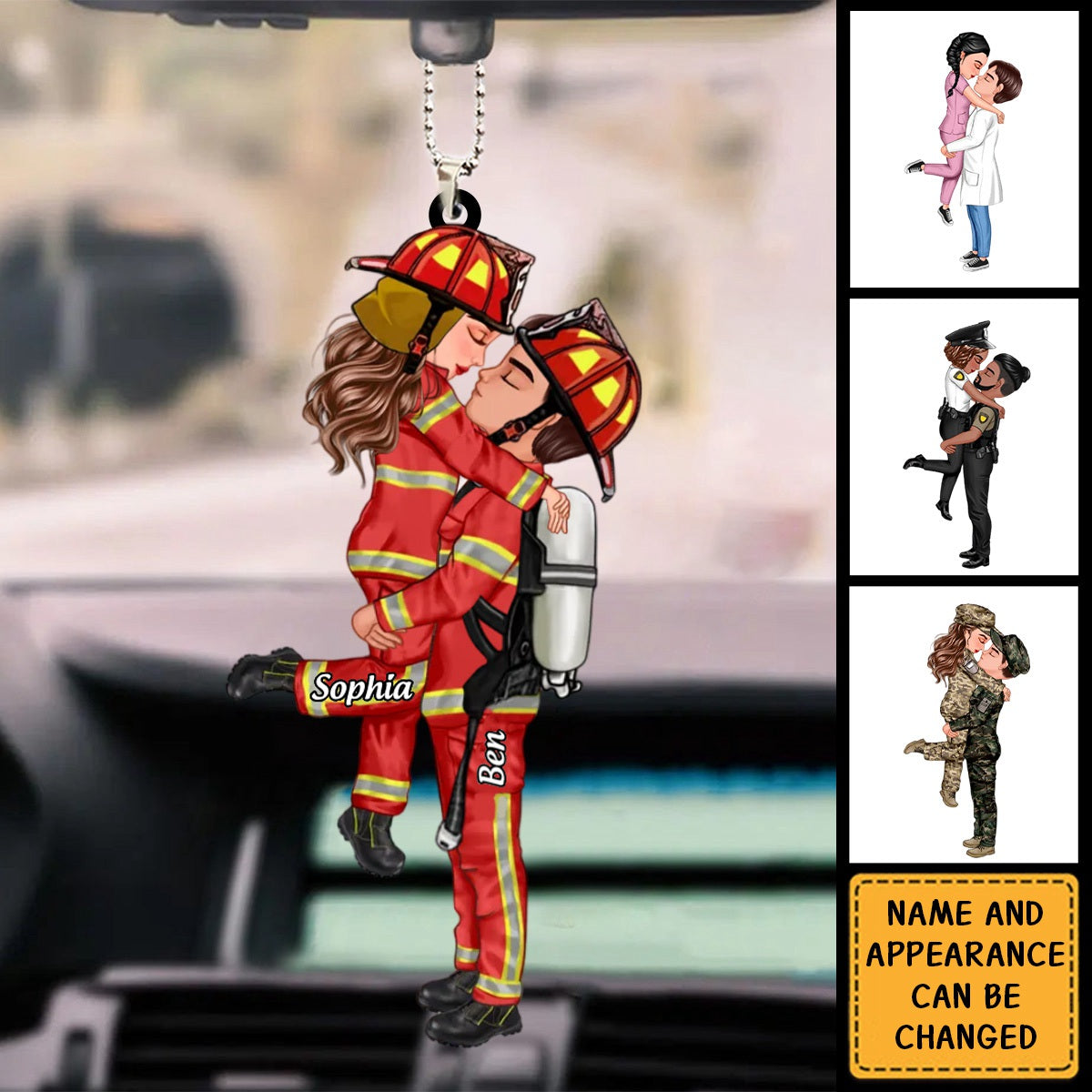 Personalized Gifts by Occupation Couple Portrait Acrylic Ornament