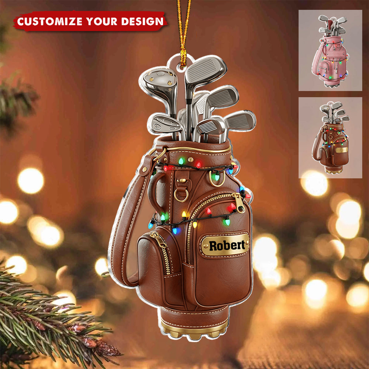Personalized Golf Ornament, Gift For Golf Lovers