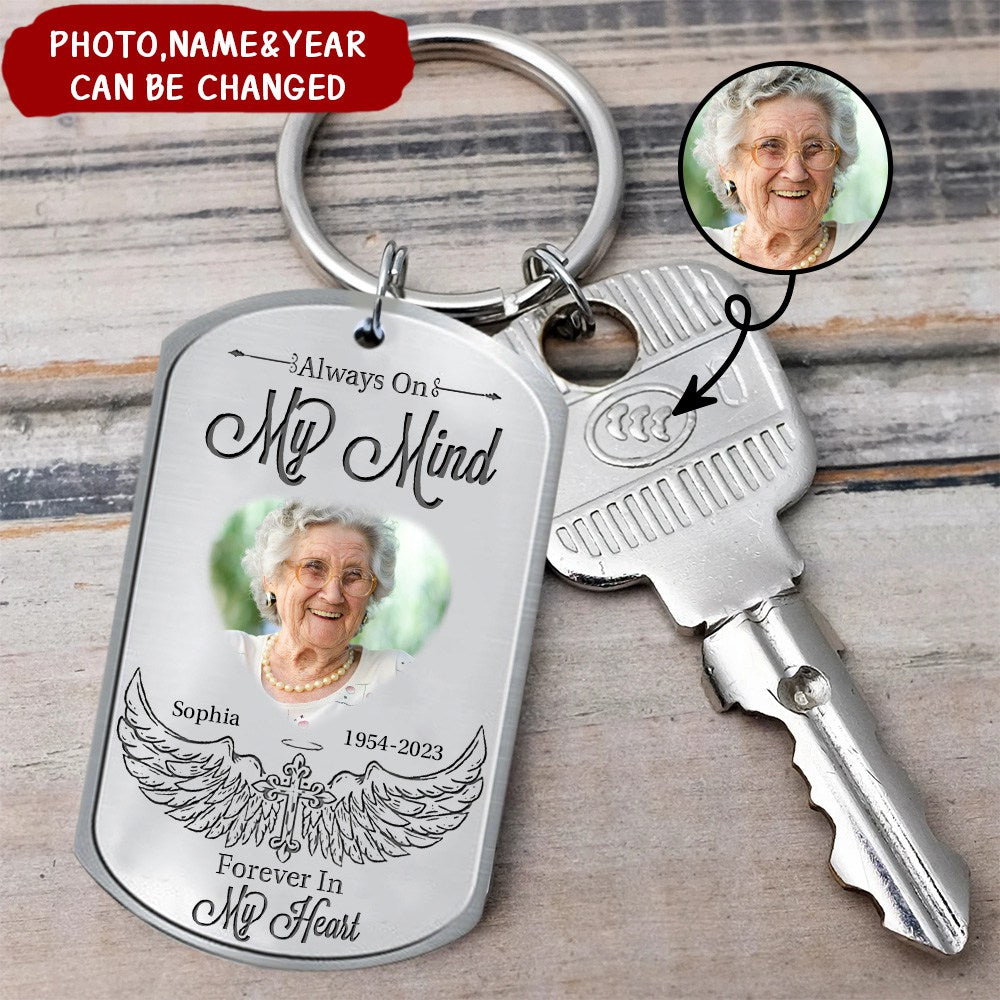 Gift For Family I Will Carry You With Me Until I See You Again Memorial Aluminum Keychain