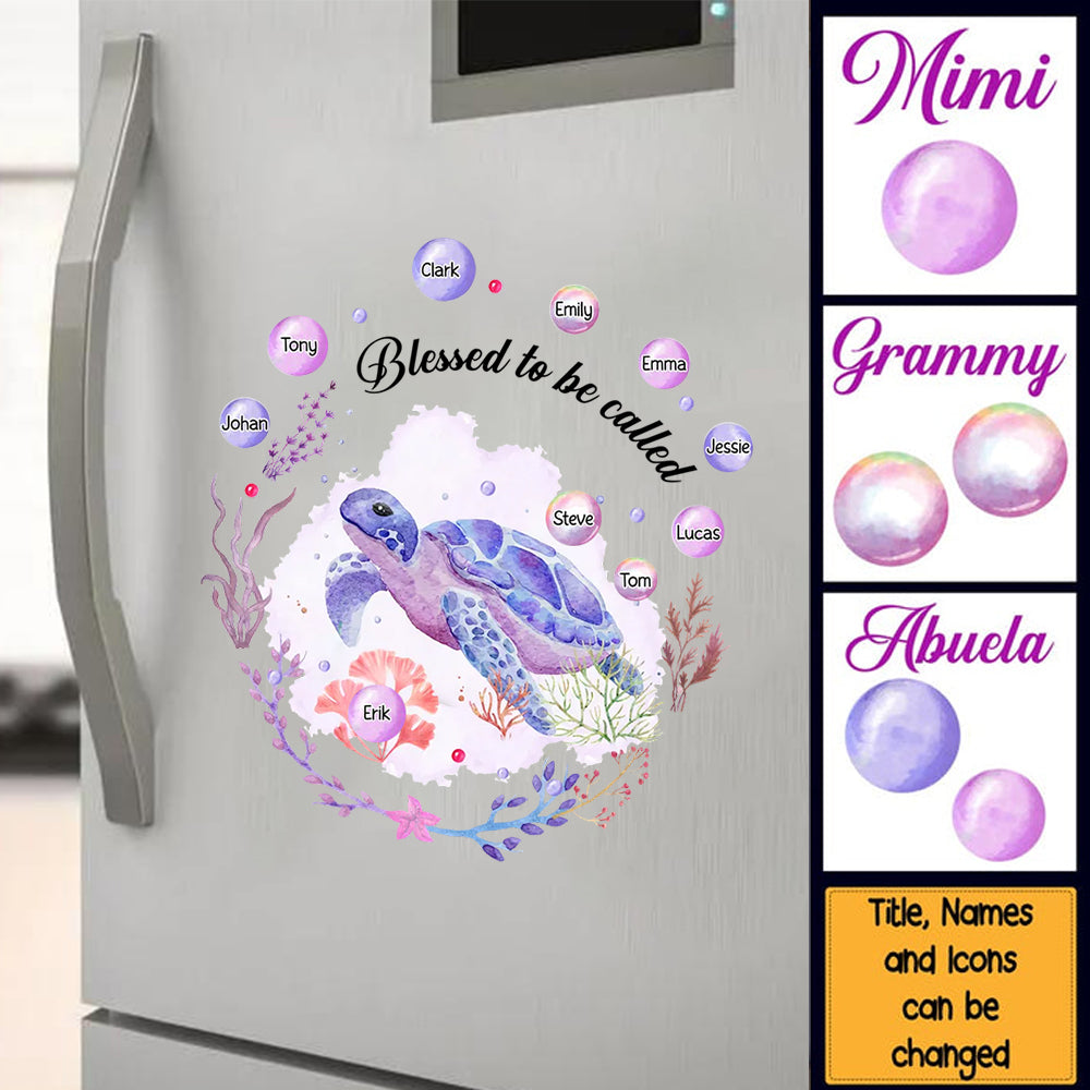 Gift For Grandma Turtle Blessed To Be Called Grandma Sticker