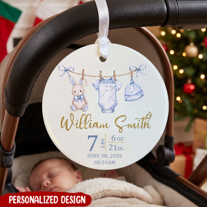 Personalized Baby's First Christmas New Baby Ornament