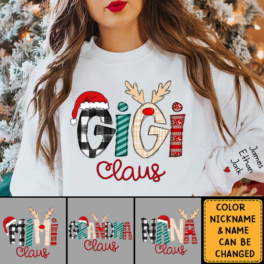 Personalized 2023 Christmas Gigi Nana Grandma Claus Sweatshirt