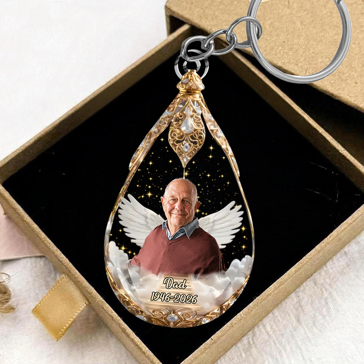 Personalized Acrylic Keychain, Memorial Gift For Loss Of Loved One