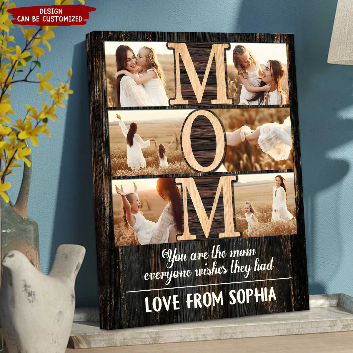 Mom Photo Collage Personalized Canvas - Custom Picture Gift For Mom