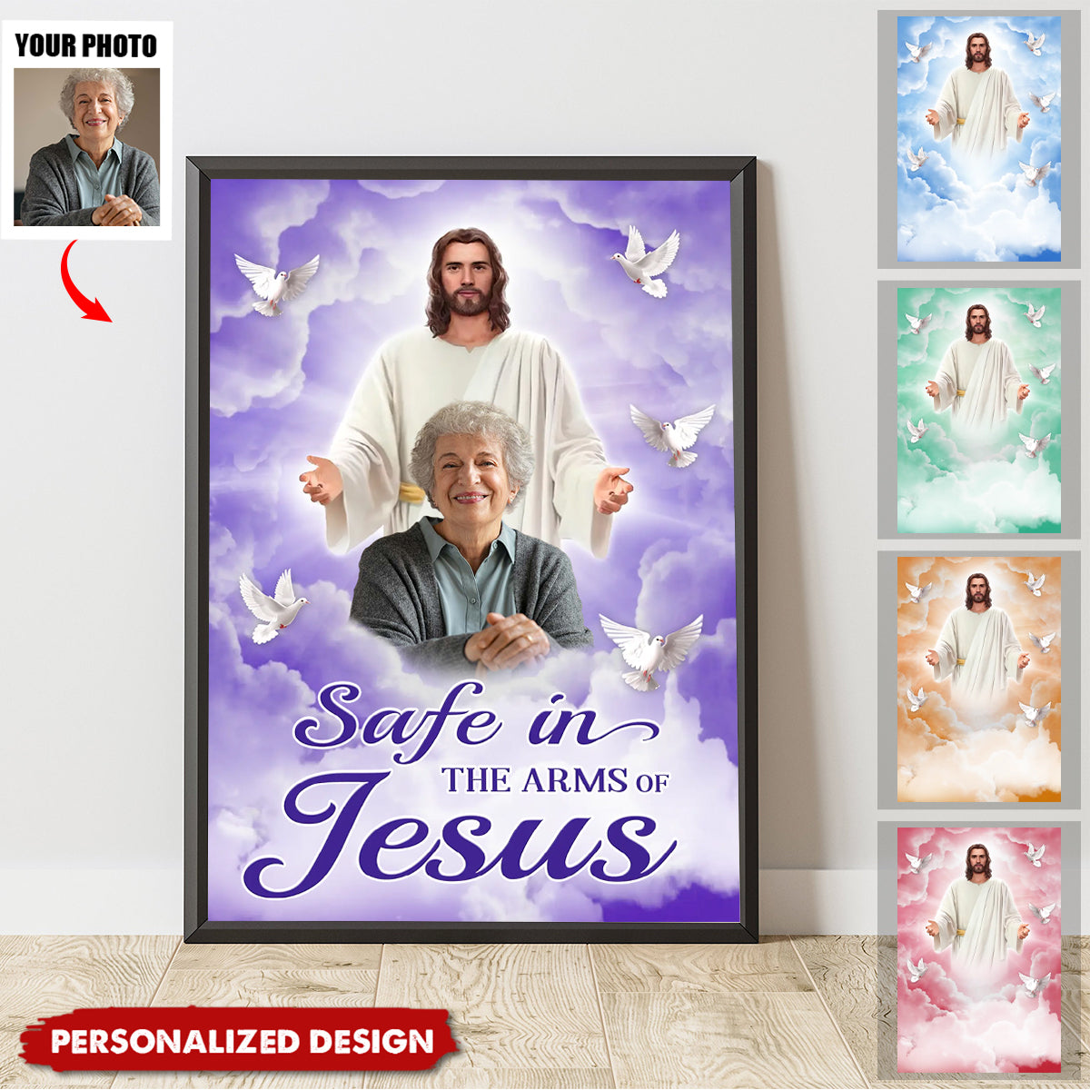 God Took You Home To Be With Him - Memorial Personalized Custom Vertical Poster