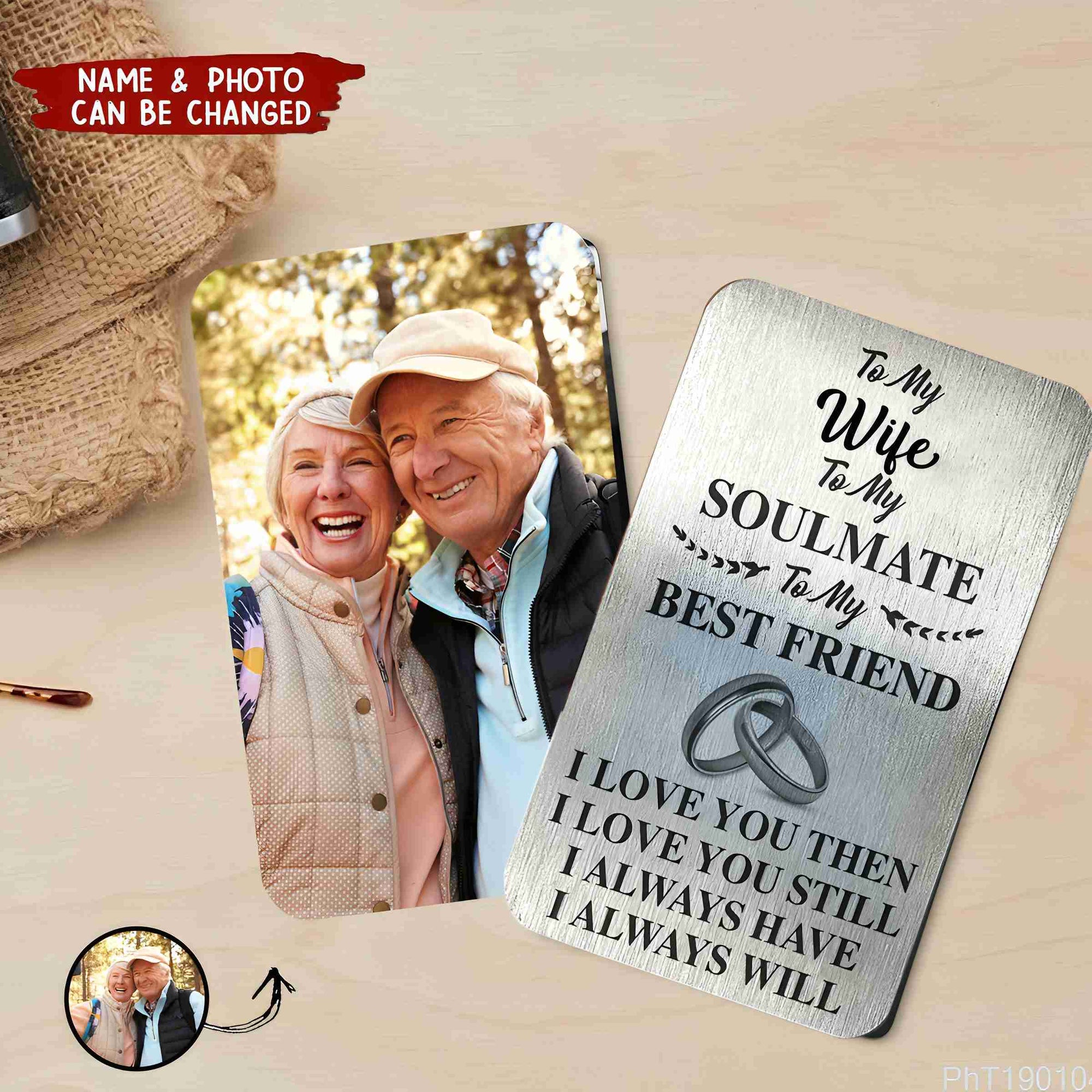 To My Husband Best Friend Soulmate Romantic Keepsake Gift For Love One- Personalized Wallet Card