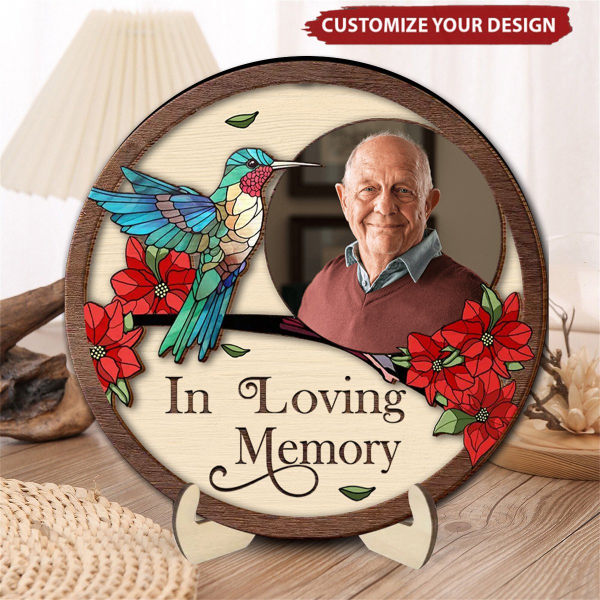 Custom Photo Memorial I'm Always With You - Personalized 2-Layered Wooden Plaque