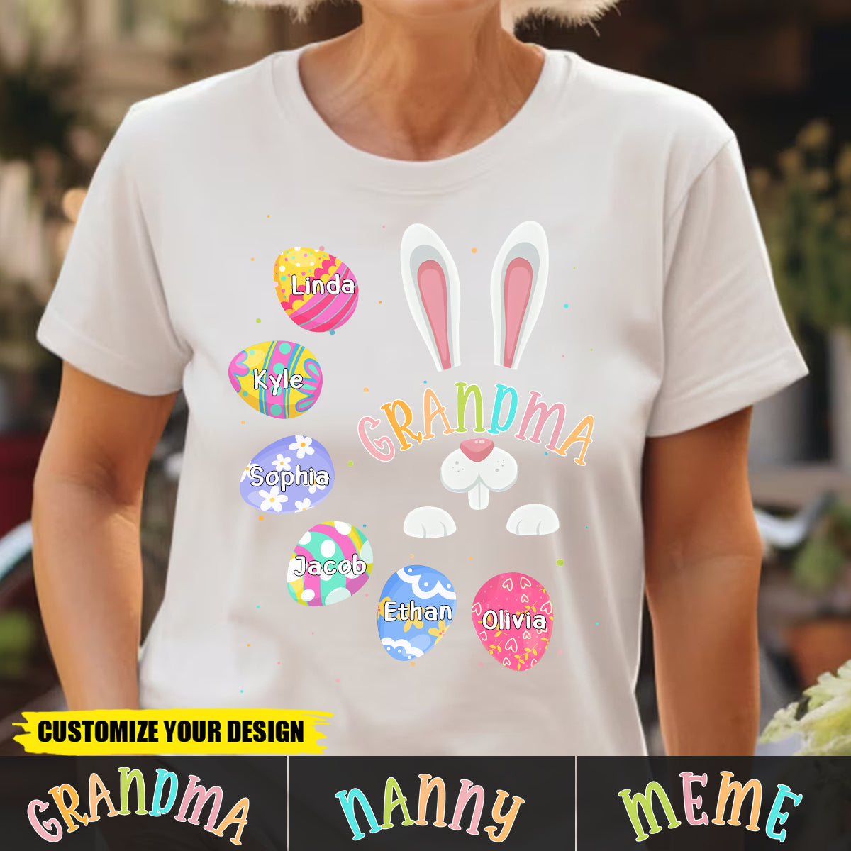Personalized Easter Gift For Grandma-Grandma & Kid T-Shirt