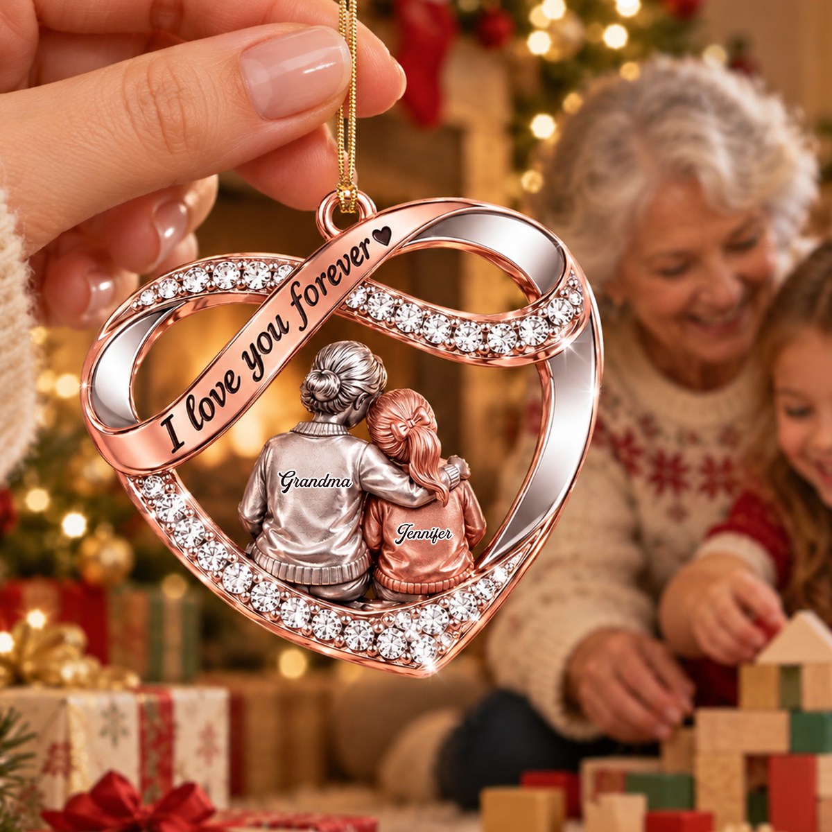 Personalized  Acrylic Ornament - I Love You Forever