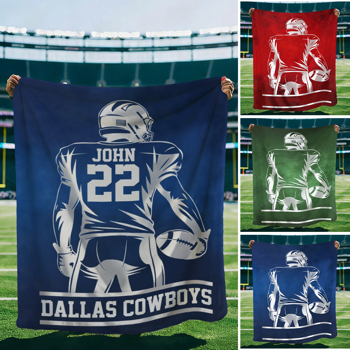 Custom Name Sports Team Blanket, Gift For Him