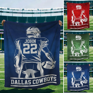 Custom Name Sports Team Blanket, Gift For Him
