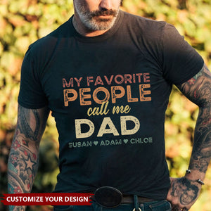 Personalized Grandpa Shirt With Grandkids Names, Custom Grandpa Gift