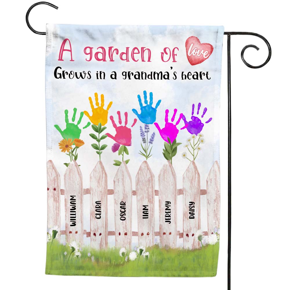 Gift Garden Of Love Grows In A Grandma's Heart Flag
