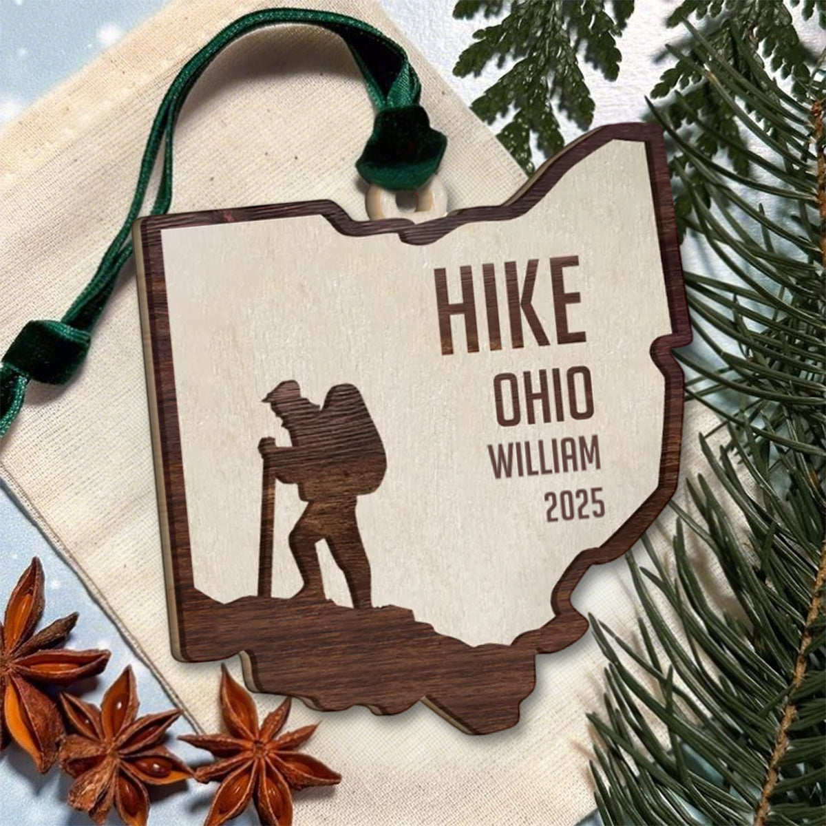 Hiking Team - Personalized Hiking 2 Layered Piece Ornament