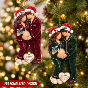 Personalized Pregnancy Announcement Christmas Ornament