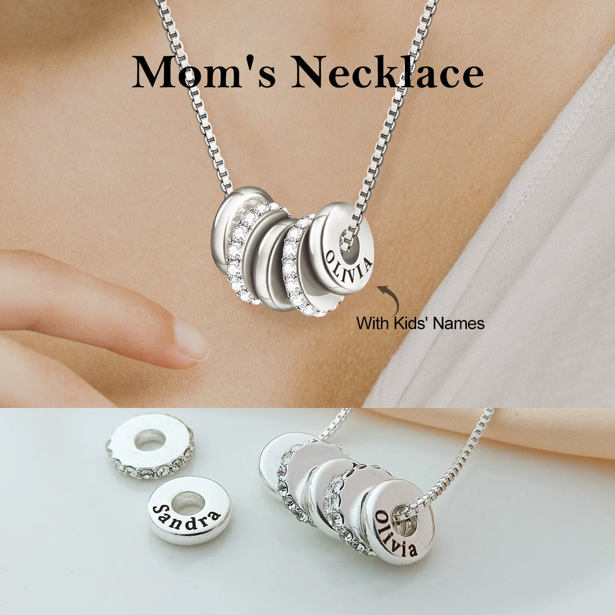 Personalized Name Family Beads Necklace-Gift For Her, Mother's Day Gift